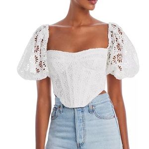 New with tags Bardot Eyelet Bustier Top